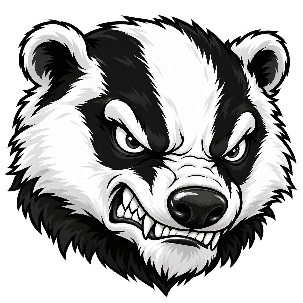 Texugo raivoso, mascote da Texugo Shop